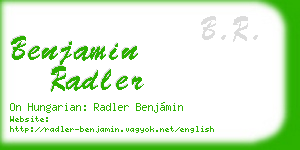 benjamin radler business card